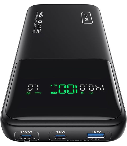 🔋 Power Bank INIU 140 W – Cargador portátil de alta capacidad con pantalla digital