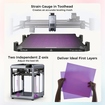 Creality K2 Plus Combo 3D Printer, Multicolor Printing with 16 Colors, 600mm/s High-Speed Printing, Dual AI Cameras for Monitoring, Full-Auto Leveling, Large Build Volume 350×350×350mm