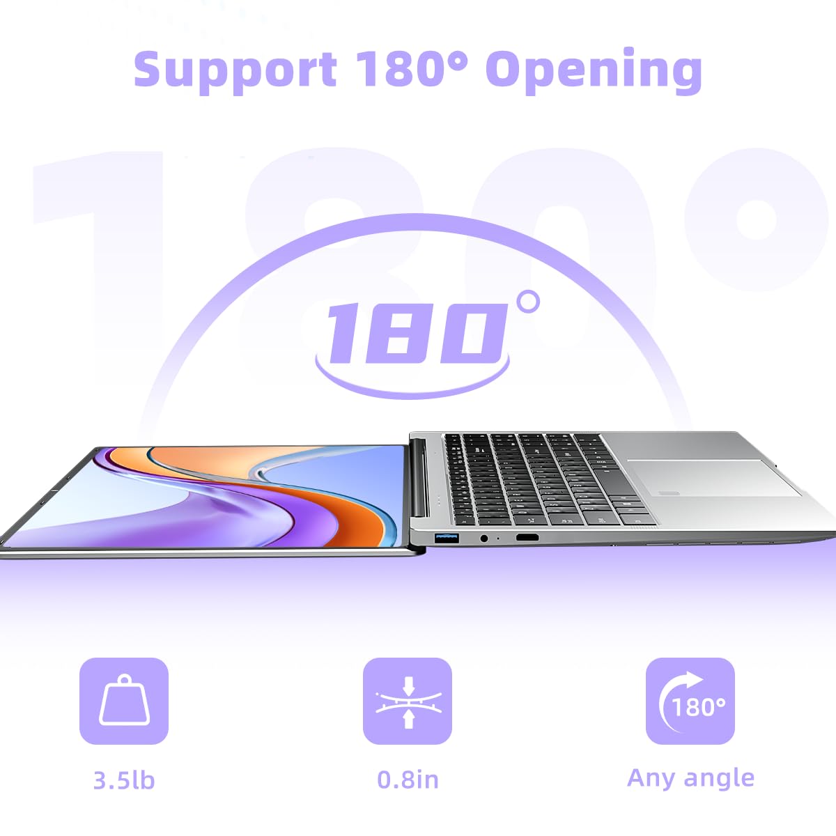 AIERXUAN 15.6" FHD IPS Laptop Computer, Windows 11 Laptops with 16GB RAM 512GB 4 Cores N5095, Fingerprint, Backlit Keyboard, Wi-Fi 5, BT4.2, Numpad, for Business and Students