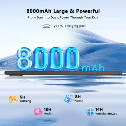 Tablet, Android 15 Tablet, 20GB RAM 128GB ROM 1TB Expansion, A733 8-Core Processor, 12 inch 2000x1200 FHD Touch Screen, 5MP+13MP Camera, WiFi6, 8000mAh Battery, Support 20W Fast Charge, Metal Grey