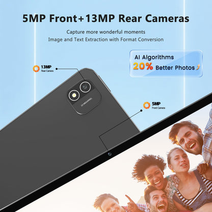Tablet, Android 15 Tablet, 20GB RAM 128GB ROM 1TB Expansion, A733 8-Core Processor, 12 inch 2000x1200 FHD Touch Screen, 5MP+13MP Camera, WiFi6, 8000mAh Battery, Support 20W Fast Charge, Metal Grey